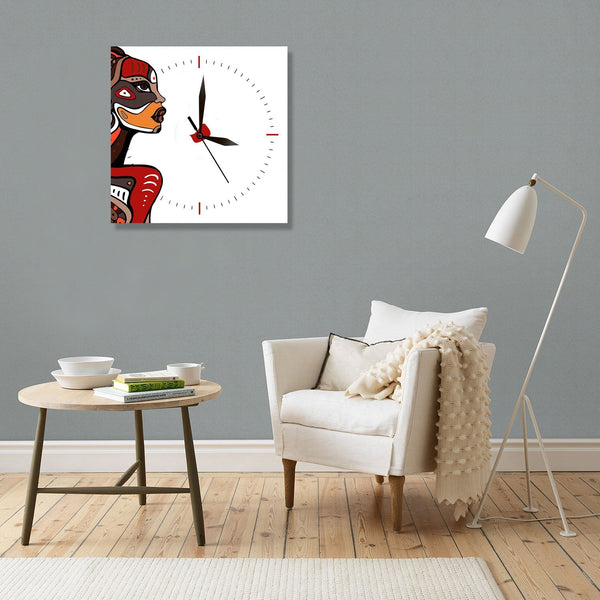 Art CLOCK with African Woman Face