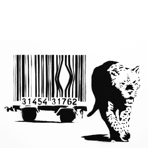 Banksy Barcode Tiger, Street Art