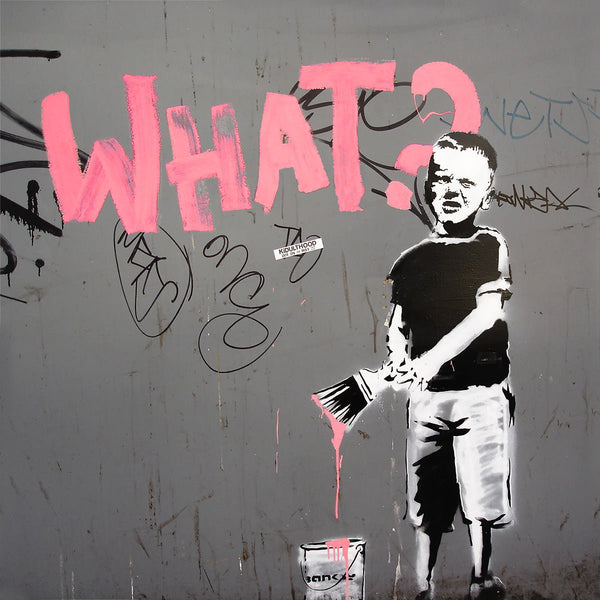 Banksy Boy Paintbrush WHAT?, Graffiti