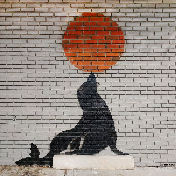 Banksy Brooklyn Seal, Graffiti