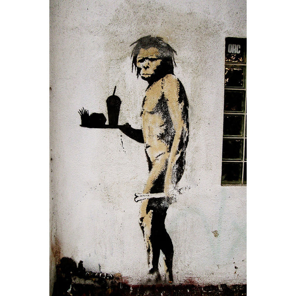 Banksy Caveman, Graffiti