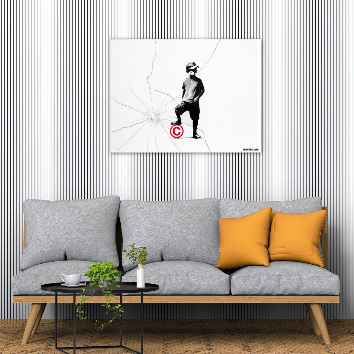ZMFBHFBH Banksy Graffiti Wall Art Paintings Pop Art Colorful