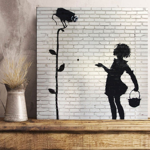 Banksy Flower Girl, Graffiti