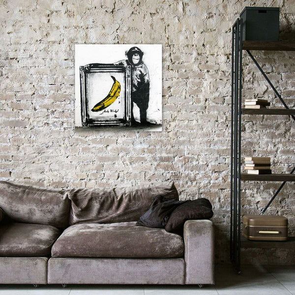 Banksy + Warhol, Monkey, Street Art