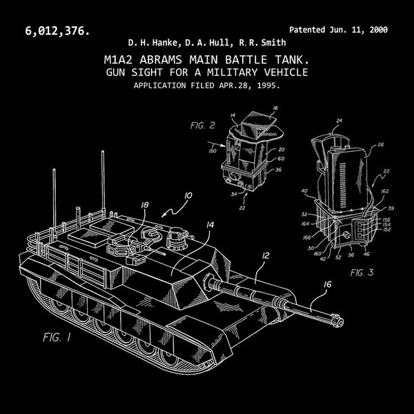 M1A2 Abrams Main Battle Tank  (2000) Desktop Patent Print