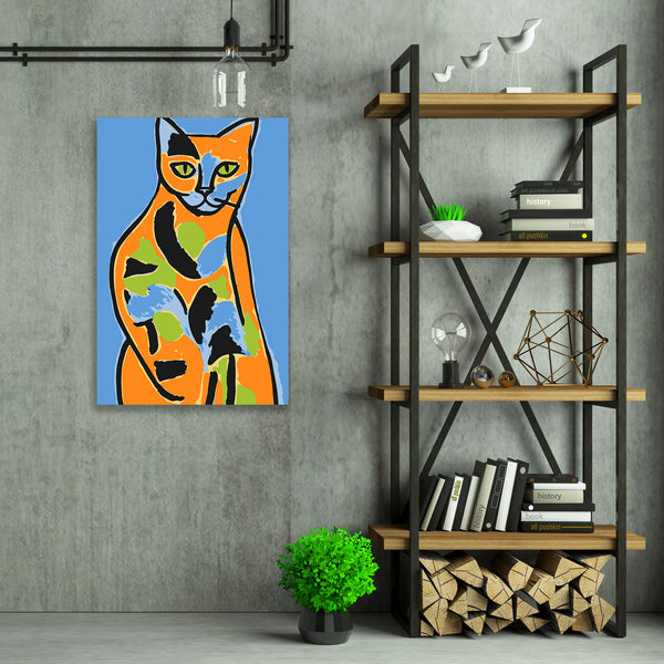 Abstract Cat Picasso Style, Digital Art