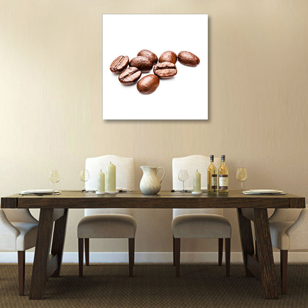 Coffee Beans On White Background, Photography