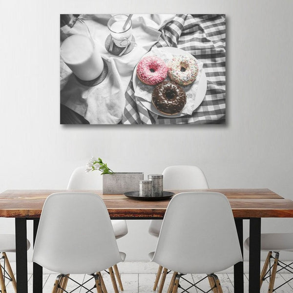 Donuts, Black/White Photo in Retro style