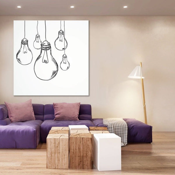 Light Bulbs Sketch, Minimalism