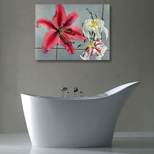 Lily Japanese Flowers, Panting