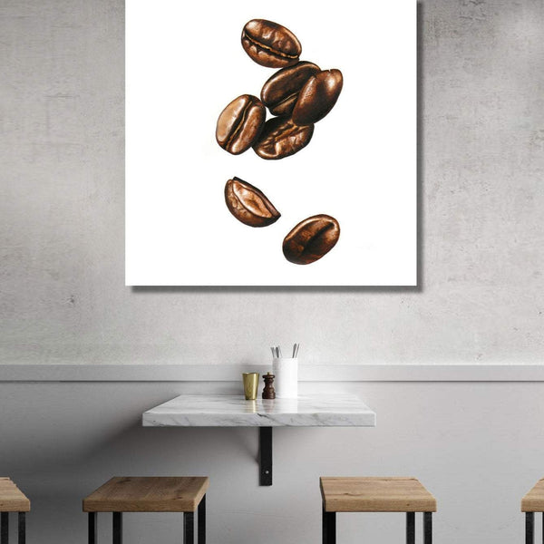 Coffee Beans Painting - Metal Print