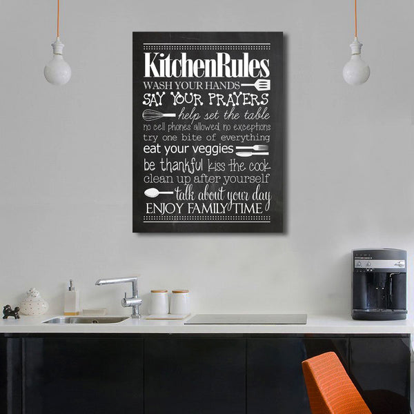 Kitchen Rules - Vintage Metal Poster