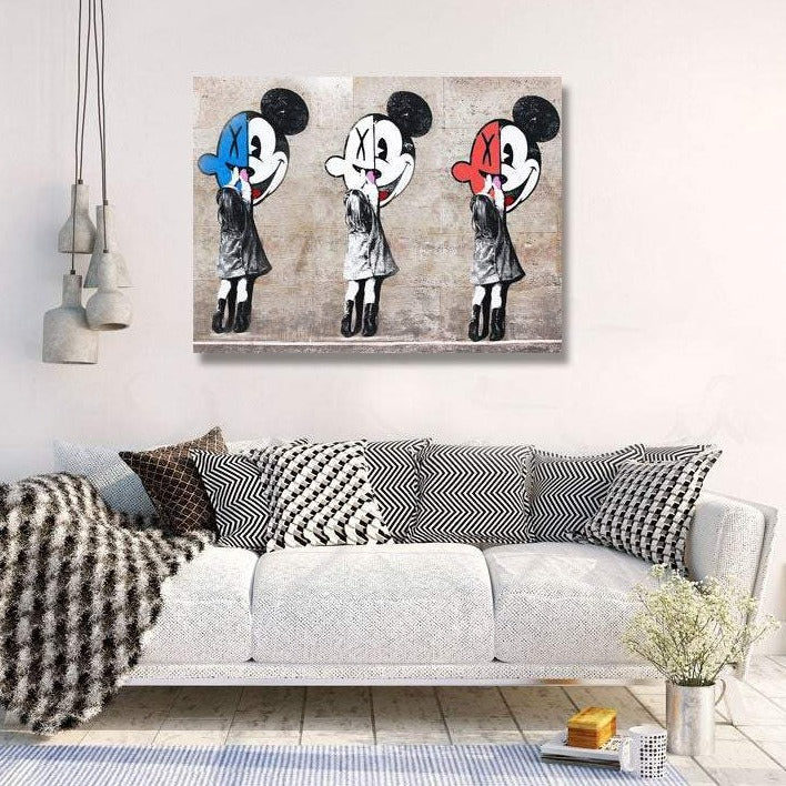 Fashion Mickey / Mickey print / Graffiti / Canvas Wall Art /Pop