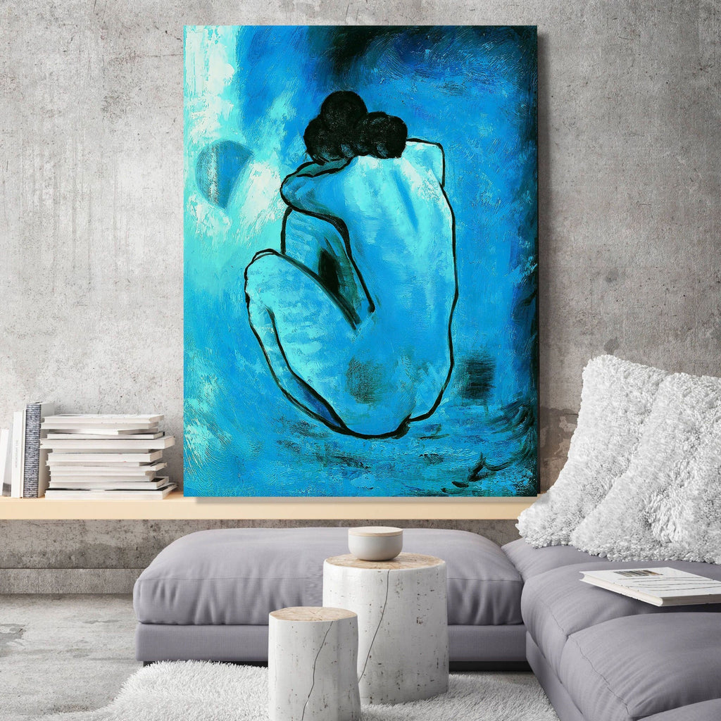 Blue Nude Picasso Inspired, Painting