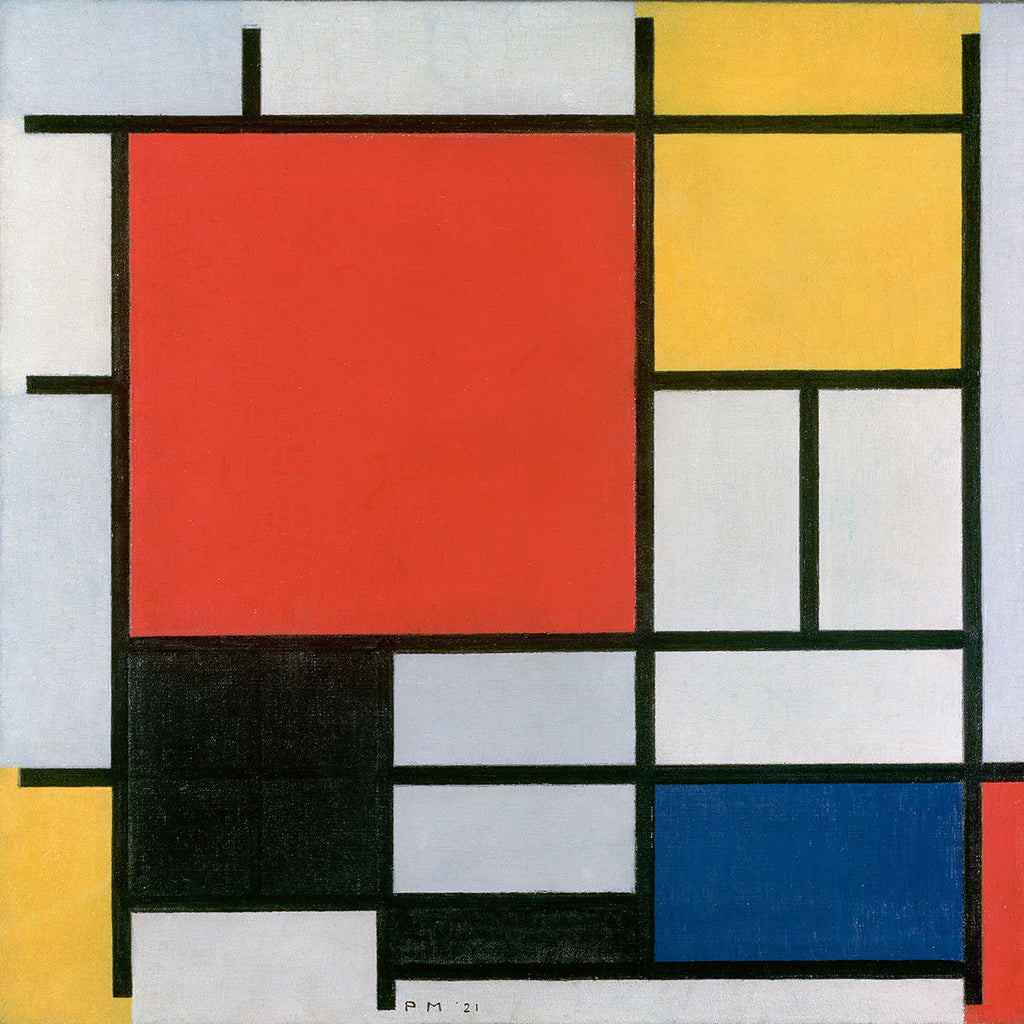 Piet Mondrian Composition In Red, Yellow, Blue, and Black ...