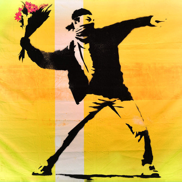 Flower Thrower Yellow, Graffiti