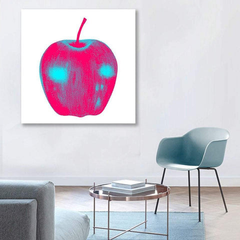 Magenta/Blue Apple, Digital Art