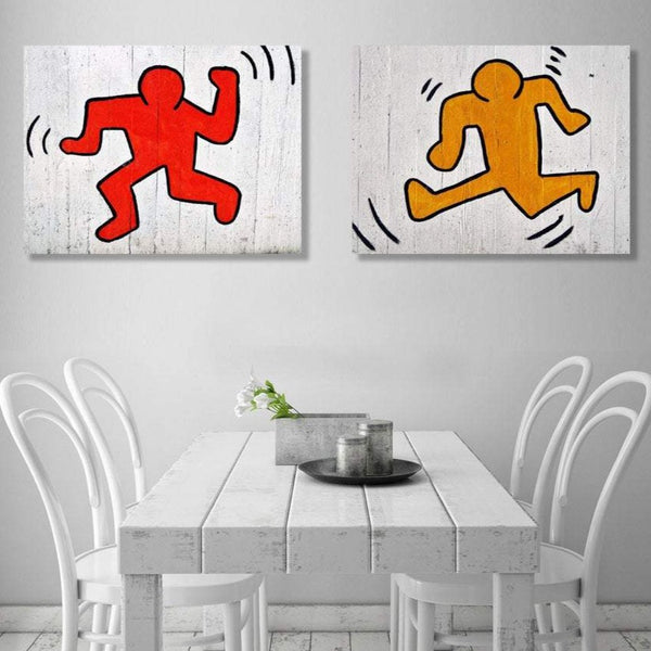 Graffiti Dancing Figures, Keith Haring Inspired