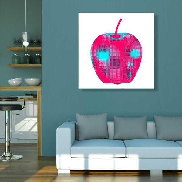 Magenta/Blue Apple, Digital Art