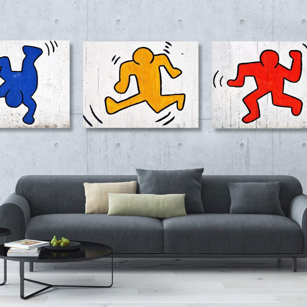 Graffiti Dancing Figures, Keith Haring Inspired