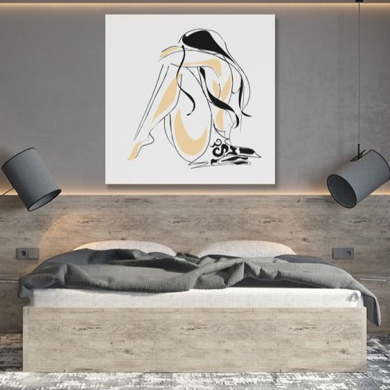 Sexy Woman Sketch – Extra Large Metal Art