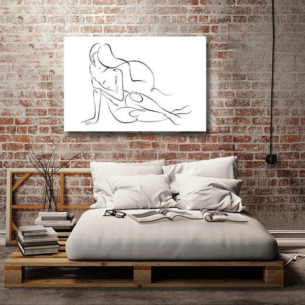 Hand-drawn Sexy Woman, Digital Art