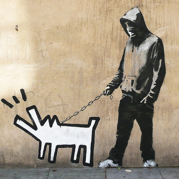 Banksy Haring Dog, Graffiti