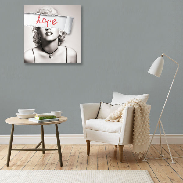 Marilyn Monroe Portrait with Quotes, Digital Art
