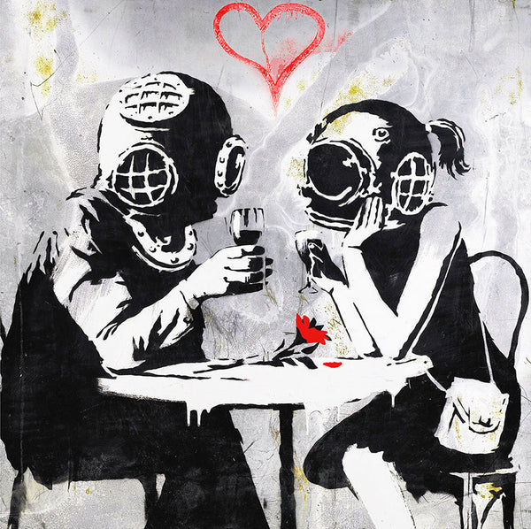 Banksy Late Lovers, Graffiti