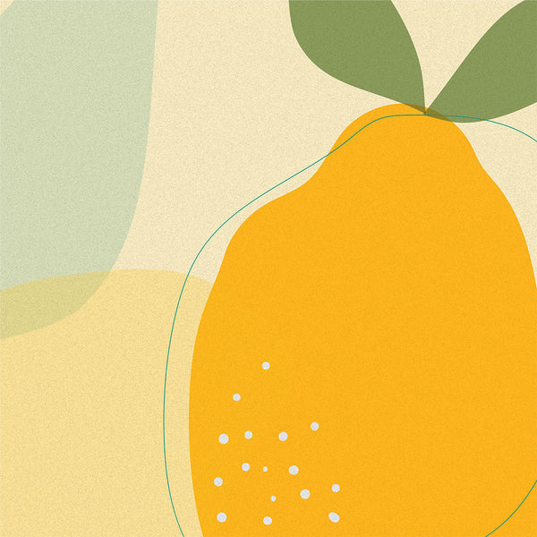 Lemon Fruits, Abstract Digital Art