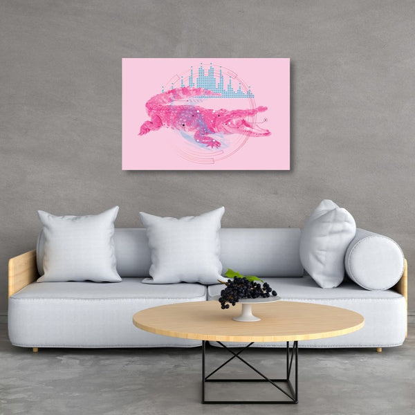 Pink Crocodile, Digital Art