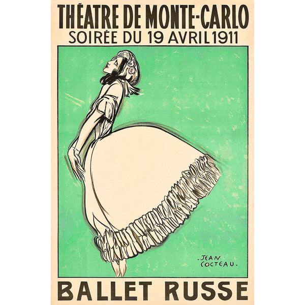 Theater Monte-Carlo – Ballet Russe, Vintage Poster