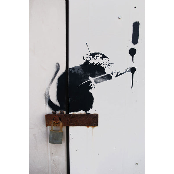 Banksy Painting Rat, Street Art