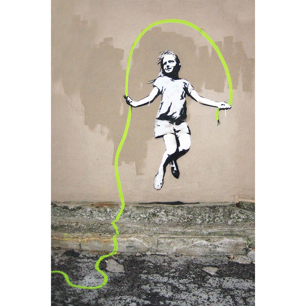 Banksy Girl Skipping Rope, Graffiti