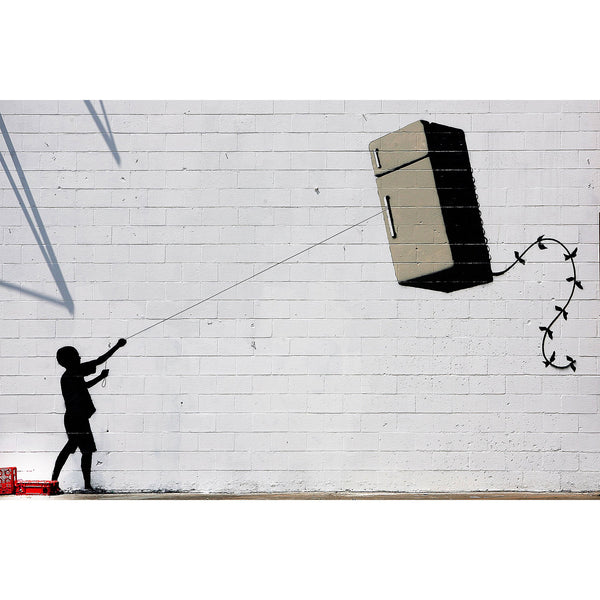 Banksy Fridge Kite, Graffiti