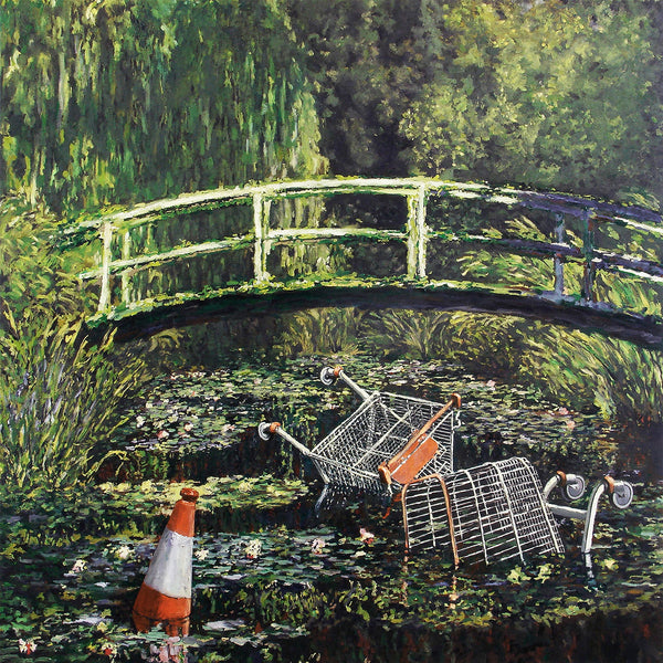 Banksy Monet With Shopping Trolleys, Graffiti