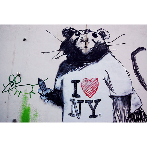 Banksy, Rat I Love New York, Graffiti