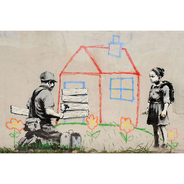 Banksy, Crayon Foreclosure, Graffiti