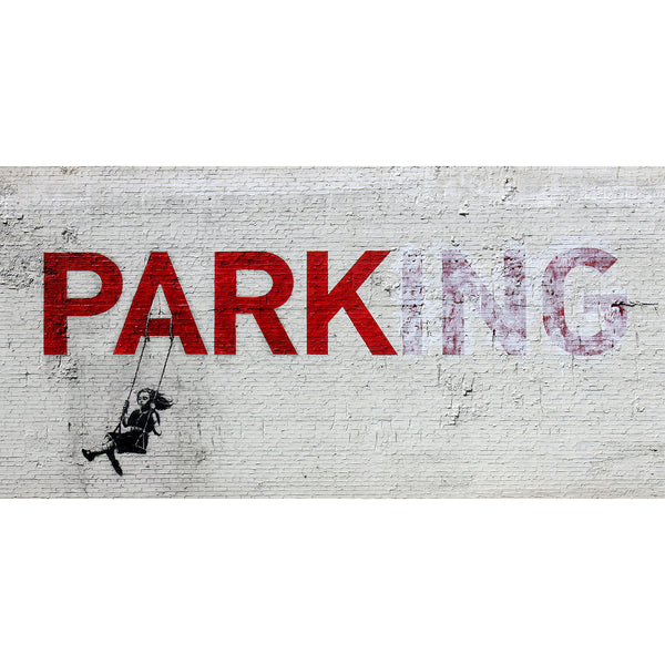 Banksy Parking Girl Swing, Graffiti
