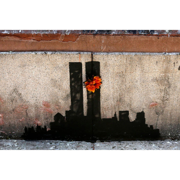 Banksy Twin Towers, Graffiti