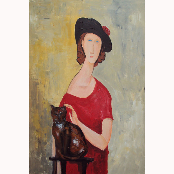 Woman with Cat, Reproduction