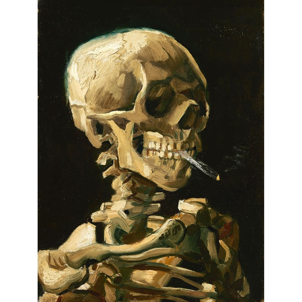 Head of Skeleton with a burning cigarette, Reproduction
