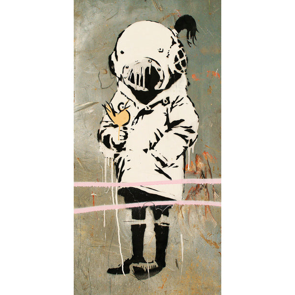 Banksy, Girl with Yellow Bird, Street Art