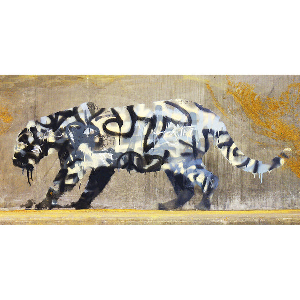 Banksy Brown Leopard Zoo, Graffiti