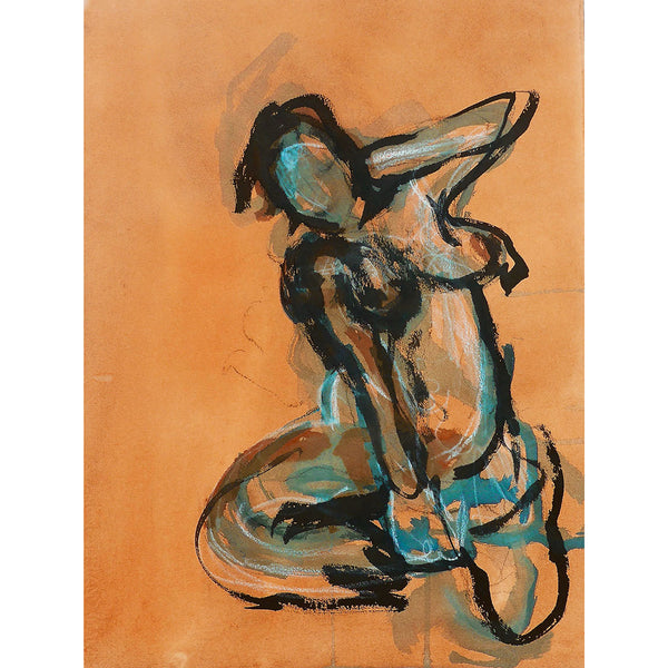 Sketch Nude Naked Woman Body, Painting