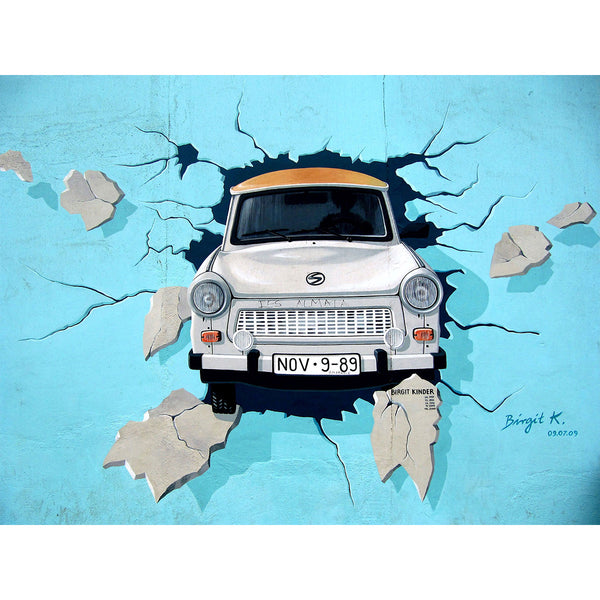 Trabant Car at Berlin Wall, Graffiti