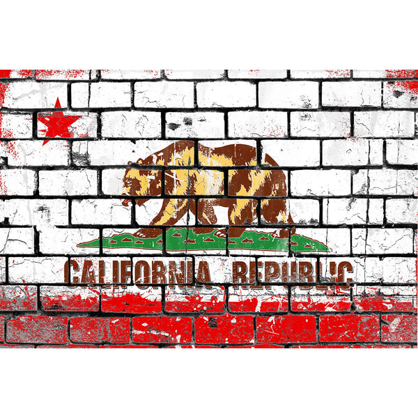 California State Vintage Recycled Flag
