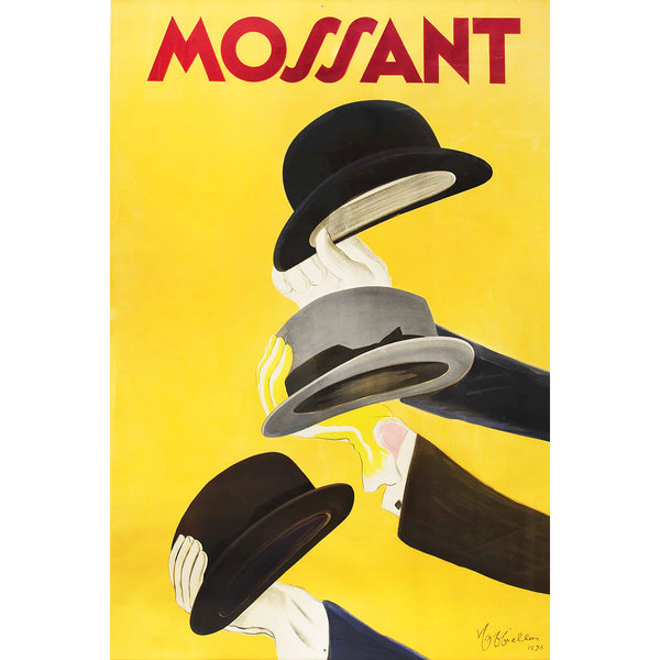 Mossant Hats (1938), Vintage Advertising Poster