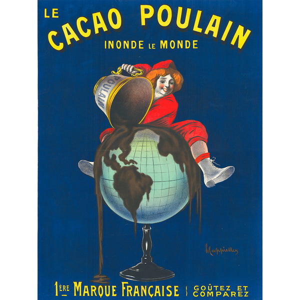 Le Cacao Poulain Inonde Le Monde, Vintage Advertising Poster