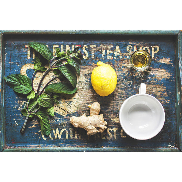 Tea Leaf Honey Herb Composition, Photography